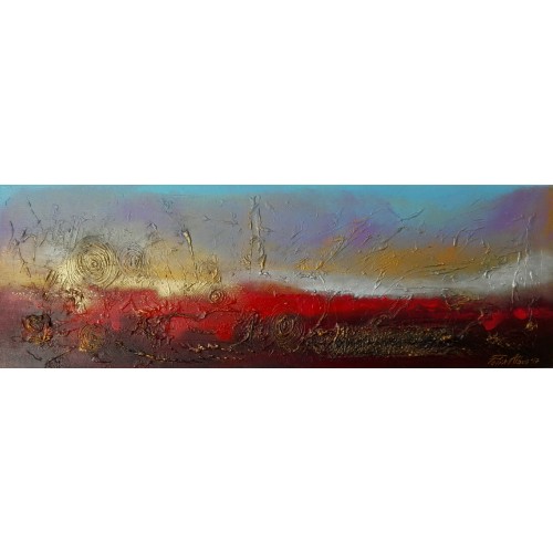 Felix Albus "Heat in my mind" 2017 90cm x 30cm, Acrylic on canvas
