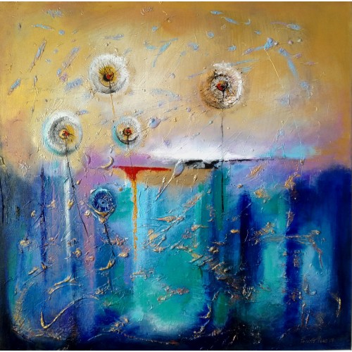Felix Albus "Thalamus" 2017 80cm x 80cm, Acrylic on canvas