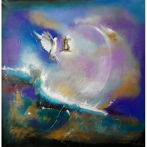 Felix Albus "The key" 2017 100cm X 100cm, Acrylic on canvas