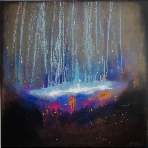 Felix Albus "Medusa Borealis" Acrylic on canvas, 100cm X 100cm, 2018