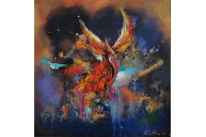 Felix Albus  "Wings of change"  40cm X 40cm, Acrylic on canvas, 2019