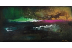 Felix Albus  "Escaping the day"  60cm X 30cm, Acrylic on canvas, 2019