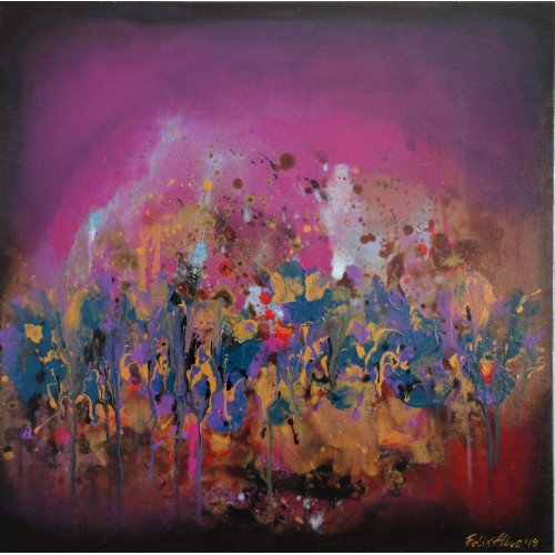 Felix Albus  "Sweet solitude"  50cm X 50cm, Acrylic on canvas, 2019
