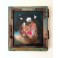 Felix Albus "When life triumphs" (38cm x 34,5cm X 3cm) Acrylic on old wood window frame, 2020