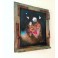 Felix Albus "When life triumphs" (38cm x 34,5cm X 3cm) Acrylic on old wood window frame, 2020