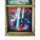Felix Albus " Limited infinities" (75cm X 42cm X 3cm) Acrylic on old wood window frame, 2020