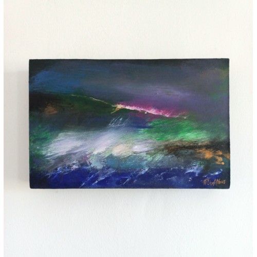 Felix Albus "I think I see Astral horizon" (26,5cm X 17cm X 4cm), Acrylic on plywood, 2021