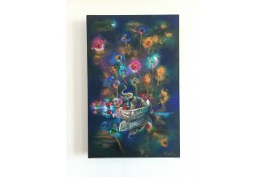 Felix Albus "Atemporal Ark" (43cm X 28cm X 4cm), Acrylic on plywood, 2021
