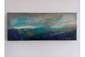Felix Albus "As far as the eye can see" (49,5cm X 20cm X 4cm), Acrylic on canvas, 2021
