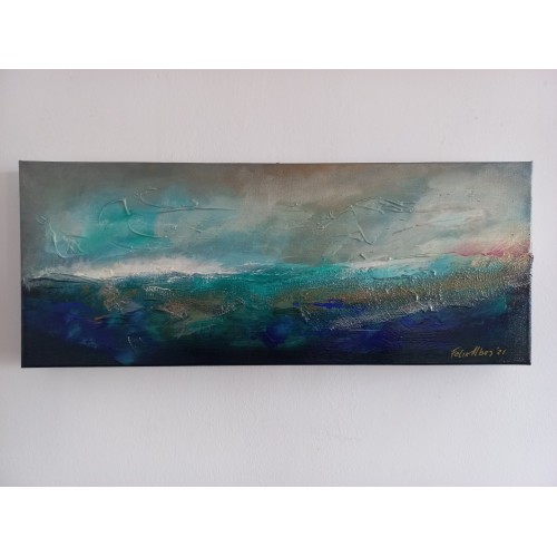 Felix Albus "As far as the eye can see" (49,5cm X 20cm X 4cm), Acrylic on canvas, 2021
