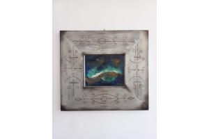 Felix Albus "Brightness between" (55cm X 50cm X 2cm), Acrylic on plywood, 2021