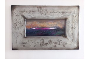 Felix Albus "First horizon line" (75cm X 50cm X 2cm), Acrylic on plywood, 2021
