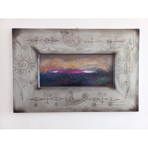 Felix Albus "First horizon line" (75cm X 50cm X 2cm), Acrylic on plywood, 2021