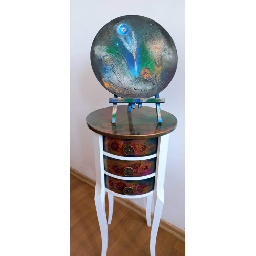Felix Albus "Ascension planet 1"  30 cm, acrylic on canvas, 2023