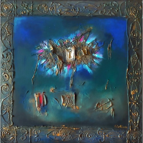 Felix Albus "Primordial key" (50cm X 50cm) acrylic on canvas 2024