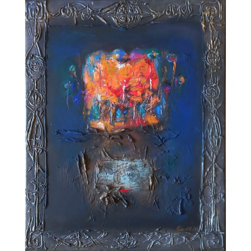 Felix Albus "Before the time to be" (50cm X 40cm)acrylic on textured canvas, 2024