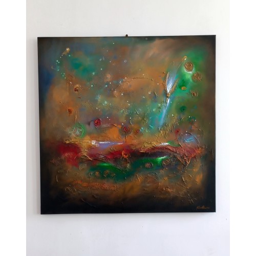 Felix Albus "Detachment of matter" (80cm X 80cm) acrylic on canvas, 2024