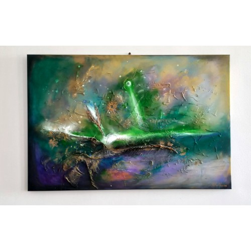 Felix Albus "Rise where space ends" (90cm X 60cm) acrylic on canvas, 2024