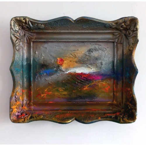 Felix Albus "Boundary released 2" (40cm X 34cm) Acrylic on plywood, 2025